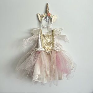 Fairy Dust Unicorn Costume Dress Up Outfit Halloween Dance Ballet Toddler Fairy